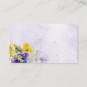 Paarse & Gele Bloemen Moderne Bruiloft Plaatskaartje (Achterkant)