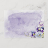 Paarse & gele bloemen Moderne details Informatiekaartje (Achterkant)