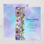 Paarse gele bloemen voor de opwarming van de aarde briefkaart (Voorkant / Achterkant)