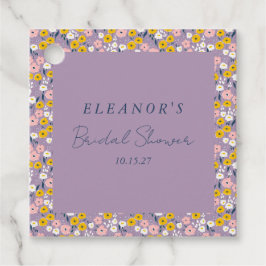  Paarse Gele Bloemen Vrijgezellenfeest Custom Bedankjes Labels