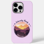 Paarse Gele Boerderij Mountain Sunset Case-Mate iPhone Case (Achterkant)