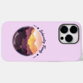 Paarse Gele Boerderij Mountain Sunset Case-Mate iPhone Case (Achterkant (horizontaal))