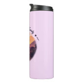 Paarse Gele Boerderij Mountain Sunset Thermosbeker (Geroteerd rechts)