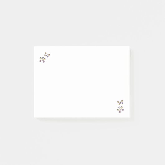 Paarse gele Butterflies Post Post-it® Notes (Voorkant)
