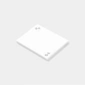 Paarse gele Butterflies Post Post-it® Notes (Schuin)