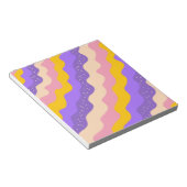 Paarse Gele Celestial Stripe Groovy Abstract Notitieblok (Schuin)