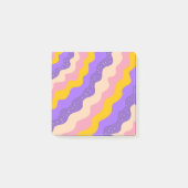 Paarse Gele Celestial Stripe Groovy Abstract Post-it® Notes (Voorkant)