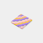 Paarse Gele Celestial Stripe Groovy Abstract Post-it® Notes (Schuin)