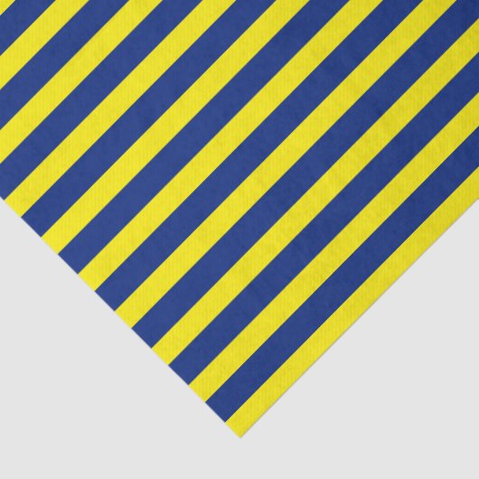 Paarse & Gele Complementaire Kleuren Strepen Tissuepapier (Detail)