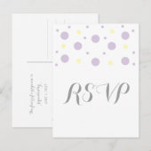 Paarse gele Confetti respons Briefkaart (Voorkant / Achterkant)