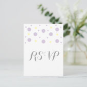 Paarse gele Confetti respons Briefkaart (Staand voorkant)