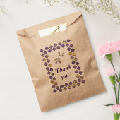 Paarse Gele Diamanten en Vlinders Favor Zakken Bedankzakje (Gezegeld)