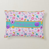 Paarse, gele en blauwgroen kleine meisjes zijn gep accent kussen (Achterkant)