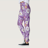 Paarse, gele en magenta Floral Leggings (Links)