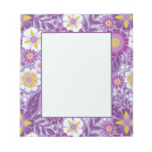 Paarse, gele en magenta Floral Notitieblok (Voorkant)
