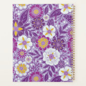Paarse, gele en magenta Floral Planner (Achterkant)