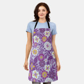 Paarse, gele en magenta Floral Schort (Gedragen)