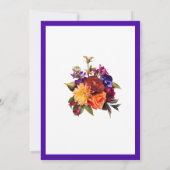 Paarse Gele Floral 90e verjaardag van de Bourgogne Kaart (Achterkant)