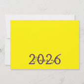 Paarse & Gele Foto Filmstrip Afstuderen Collage Kaart (Achterkant)