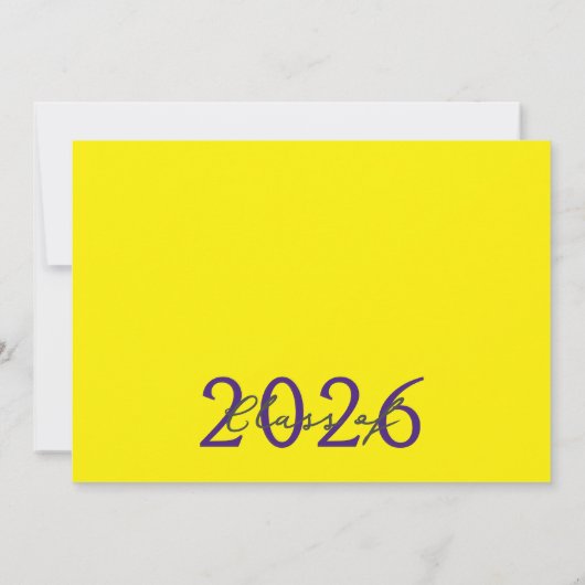 Paarse & Gele Foto Filmstrip Afstuderen Collage Kaart (Achterkant)