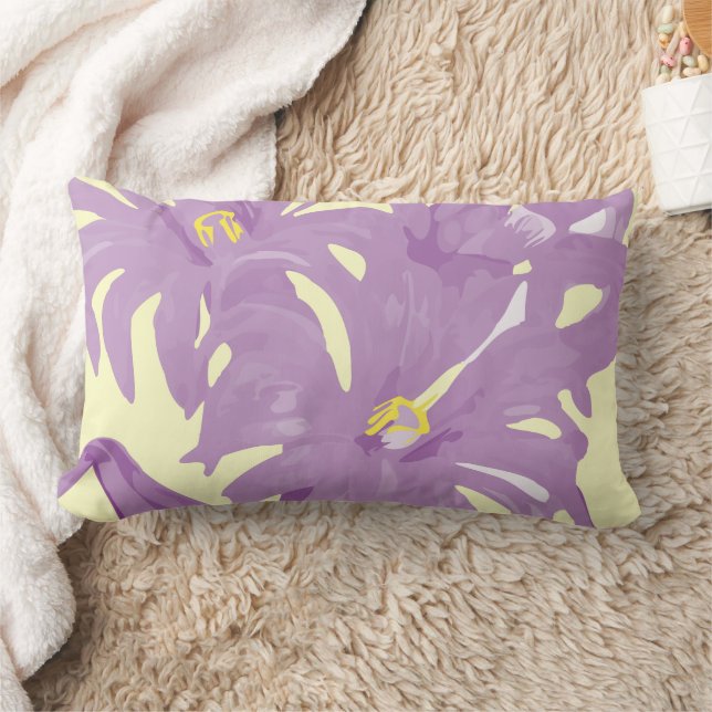 Paarse gele  gekleurde ventilator kussen (Deken)