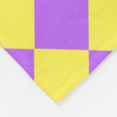 Paarse Gele Geruite Diamanten Fleece Deken (Hoek)