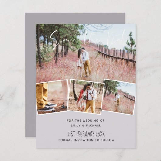 Paarse Gele Grijze Kleur Trends Budget Weddenschap (Voorkant / Achterkant)