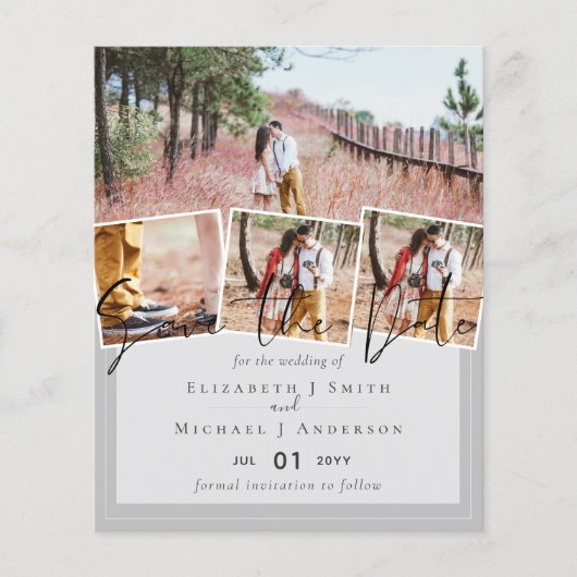 Paarse Gele Grijze Kleurtrends Budget Bruiloft (Voorkant)