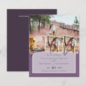 Paarse Gele Grijze Kleurtrends Budget Bruiloft (Voorkant / Achterkant)