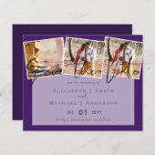 Paarse Gele Grijze Kleurtrends Budget Bruiloft (Voorkant / Achterkant)