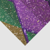 Paarse Gele Groene Mardi Gras Glitterpatroon Tissuepapier (Detail)