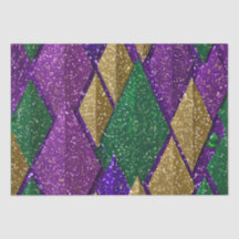 Paarse Gele Groene Mardi Gras Glitterpatroon
