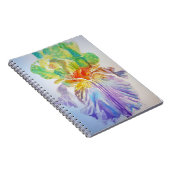 Paarse Gele Iris Bloem Bloemen Notitieboek (Rechterzijde)