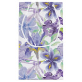 Paarse Gele Iris Bloemenaquarelle Klein Cadeauzakje (Achterkant)