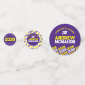 Paarse Gele Klas van HET JAAR Gepersonaliseerd Fee Confetti (Voorkanten)