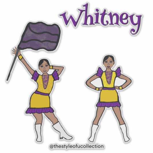 Paarse Gele Kleurbeschermer #2 Sticker (Voorkant)