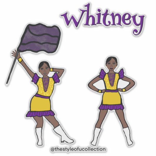 Paarse Gele Kleurenbeschermer #1 Sticker (Voorkant)