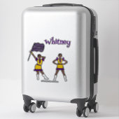 Paarse Gele Kleurenbeschermer #1 Sticker (Koffer)