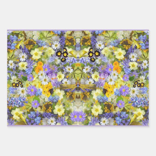 Paarse Gele Landbouwers Inpakpapier Vel (Voorkant)