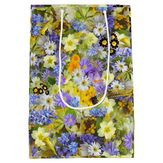 Paarse Gele Landbouwers Medium Cadeauzakje (Achterkant)