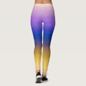 Paarse gele ombre leggings (Achterkant)