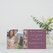 Paarse & Gele Paisley Bewaar de datum van uw foto Save The Date (Staand voorkant)