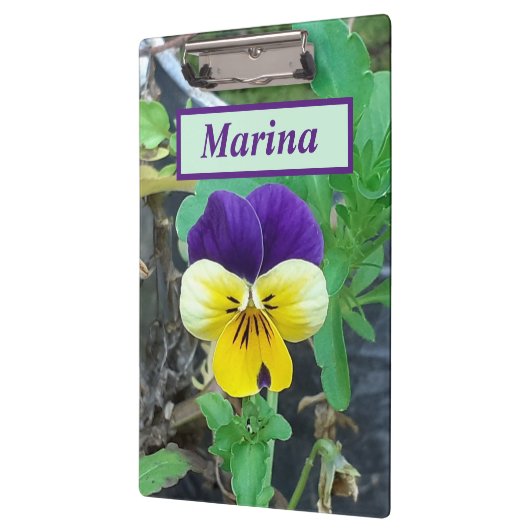 Paarse & Gele Pansy Klembord (Links)