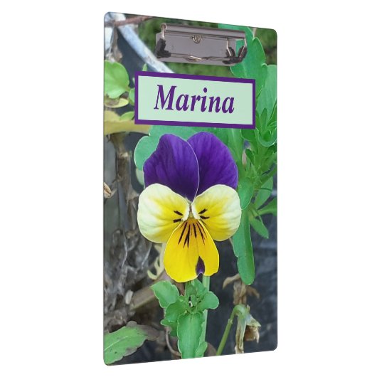 Paarse & Gele Pansy Klembord (Rechts)