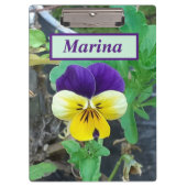 Paarse & Gele Pansy Klembord (Voorkant)
