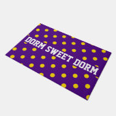 Paarse Gele Polka Dot Dorm School Football Home Deurmat (Schuin)