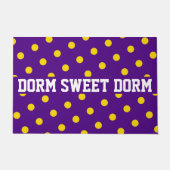Paarse Gele Polka Dot Dorm School Football Home Deurmat (Voorkant)