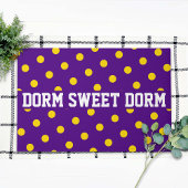 Paarse Gele Polka Dot Dorm School Football Home Deurmat