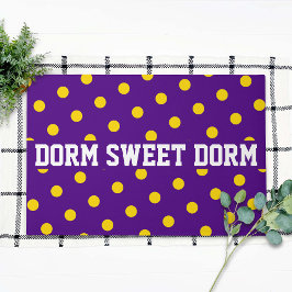 Paarse Gele Polka Dot Dorm School Football Home Deurmat
