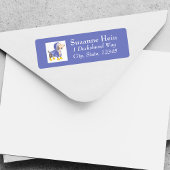 Paarse Gele Regenjas Teckel Etiket